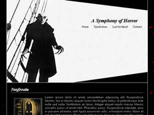 Preview a symphony of horror - FREE HTML CSS JavaScript Template