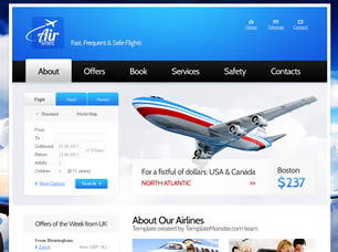 Preview airlines - FREE HTML CSS JavaScript Template