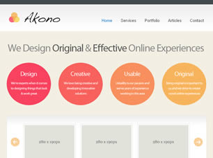 Preview akono - FREE HTML CSS JavaScript Template