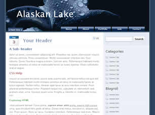 Preview alaskan lake - FREE HTML CSS JavaScript Template