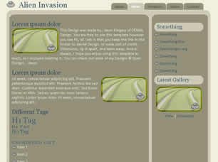 Preview alien invasion - FREE HTML CSS JavaScript Template