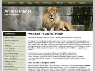 Preview animal planet - FREE HTML CSS JavaScript Template