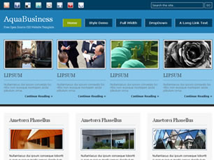 Preview aquabusiness - FREE HTML CSS JavaScript Template
