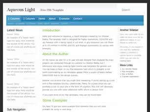 Preview aqueous light - FREE HTML CSS JavaScript Template