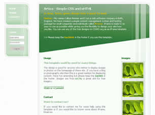 Preview artica - FREE HTML CSS JavaScript Template