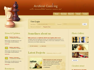 Preview artificial casting - FREE HTML CSS JavaScript Template