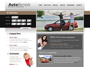 Preview auto rentals - FREE HTML CSS JavaScript Template