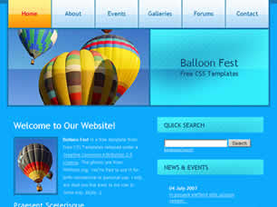 Preview balloon fest - FREE HTML CSS JavaScript Template