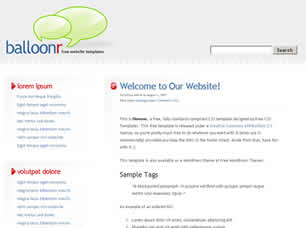 Preview balloonr - FREE HTML CSS JavaScript Template