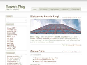 Preview barons blog - FREE HTML CSS JavaScript Template