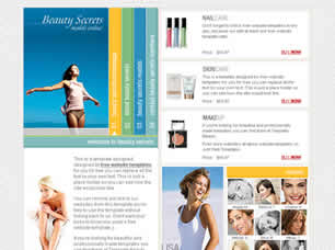 Preview beauty secrets - FREE HTML CSS JavaScript Template