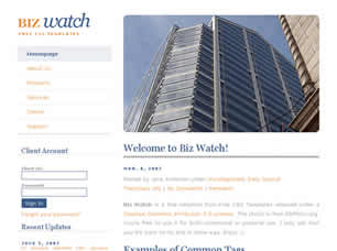 Preview biz watch - FREE HTML CSS JavaScript Template