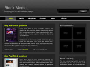 Preview black media - FREE HTML CSS JavaScript Template