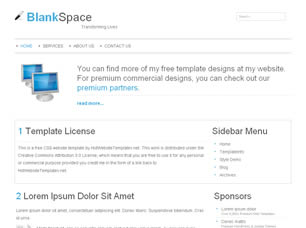 Preview blankspace - FREE HTML CSS JavaScript Template