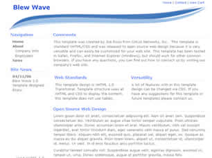 Preview blew wave - FREE HTML CSS JavaScript Template