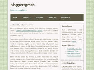 Preview bloggersgreen - FREE HTML CSS JavaScript Template