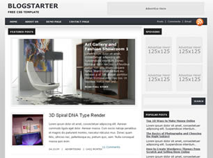 Preview blogstarter - FREE HTML CSS JavaScript Template