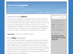 Preview blue blog - FREE HTML CSS JavaScript Template