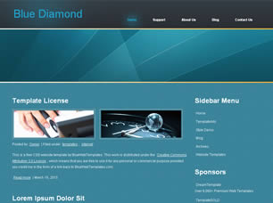 Preview blue diamond - FREE HTML CSS JavaScript Template