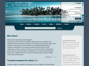 Preview blue island - FREE HTML CSS JavaScript Template