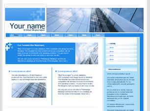 Preview blue skyscraper - FREE HTML CSS JavaScript Template