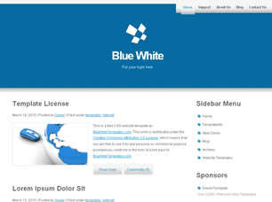 Preview blue white - FREE HTML CSS JavaScript Template