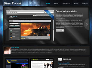 Preview blue wood - FREE HTML CSS JavaScript Template