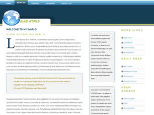 Preview blue world - FREE HTML CSS JavaScript Template
