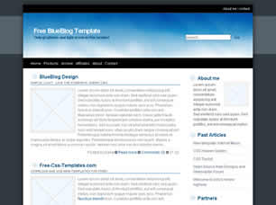 Preview blueblog - FREE HTML CSS JavaScript Template