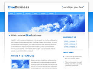 Preview bluebusiness - FREE HTML CSS JavaScript Template