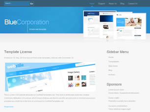 Preview bluecorporation - FREE HTML CSS JavaScript Template