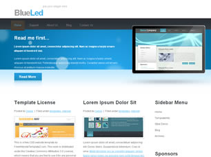 Preview blueled - FREE HTML CSS JavaScript Template