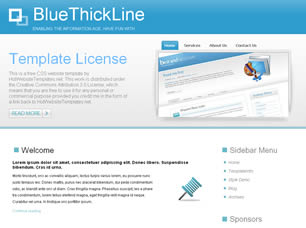 Preview bluethickline - FREE HTML CSS JavaScript Template