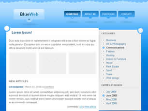 Preview blueweb - FREE HTML CSS JavaScript Template