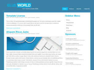 Preview blueworld - FREE HTML CSS JavaScript Template