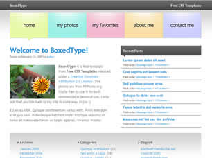 Preview boxedtype - FREE HTML CSS JavaScript Template