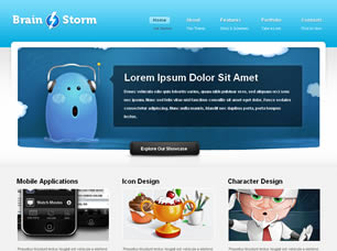 Preview brain storm - FREE HTML CSS JavaScript Template