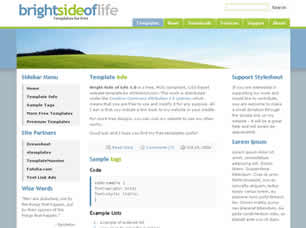 Preview bright side of life 1 0 - FREE HTML CSS JavaScript Template