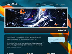 Preview brightfolio - FREE HTML CSS JavaScript Template