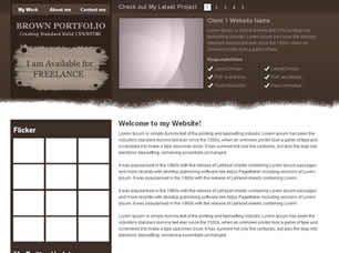 Preview brown portfolio - FREE HTML CSS JavaScript Template