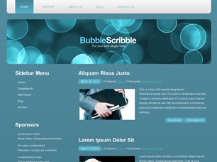 Preview bubblescribble - FREE HTML CSS JavaScript Template