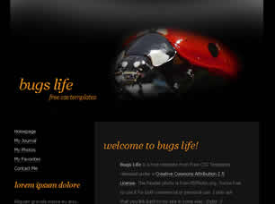 Preview bugs life - FREE HTML CSS JavaScript Template