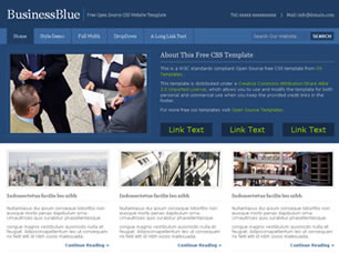 Preview businessblue - FREE HTML CSS JavaScript Template