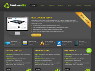 Preview businesslike - FREE HTML CSS JavaScript Template