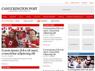 Preview canuckington post - FREE HTML CSS JavaScript Template