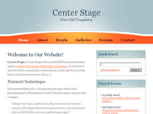 Preview center stage - FREE HTML CSS JavaScript Template