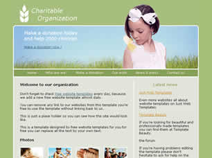 Preview charitable organization - FREE HTML CSS JavaScript Template