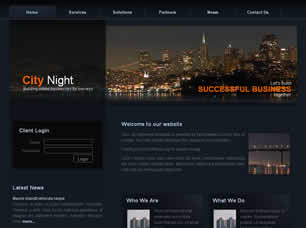 Preview city night - FREE HTML CSS JavaScript Template