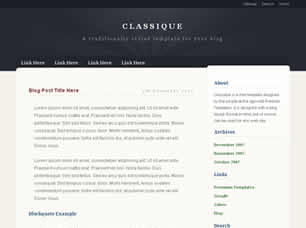 Preview classique - FREE HTML CSS JavaScript Template