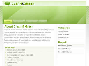 Preview clean and green - FREE HTML CSS JavaScript Template